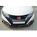 Накладка сплиттер на передний бампер вариант 3 на Honda Civic IX Type R